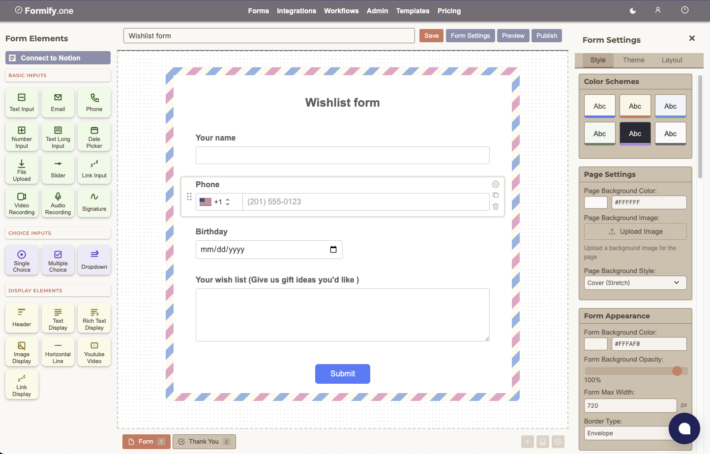 Formify Builder Interface